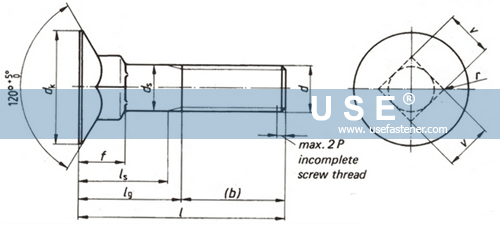 DIN 605 - Flat Countersunk Square Neck Bolts With Long Square